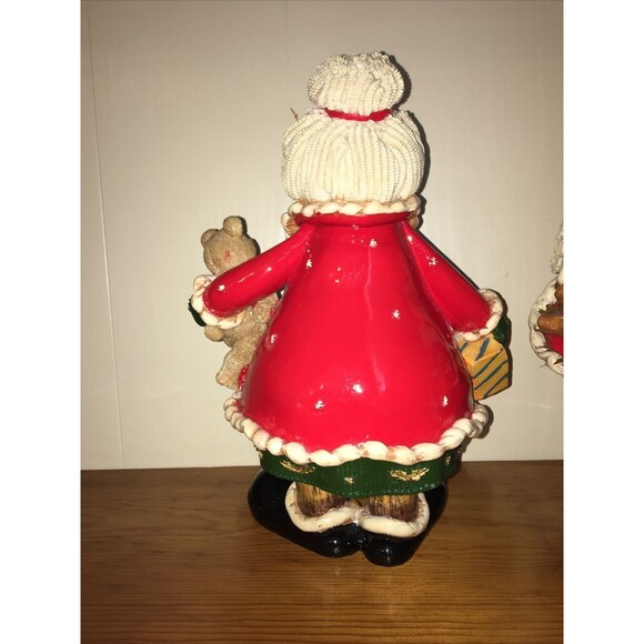 Kirklands Vintage Mr. And Mrs. Santa Clause Approx 13” Holiday Christmas Santas - Picture 11 of 15